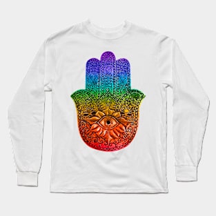 Hamsa Evil Eye Long Sleeve T-Shirt